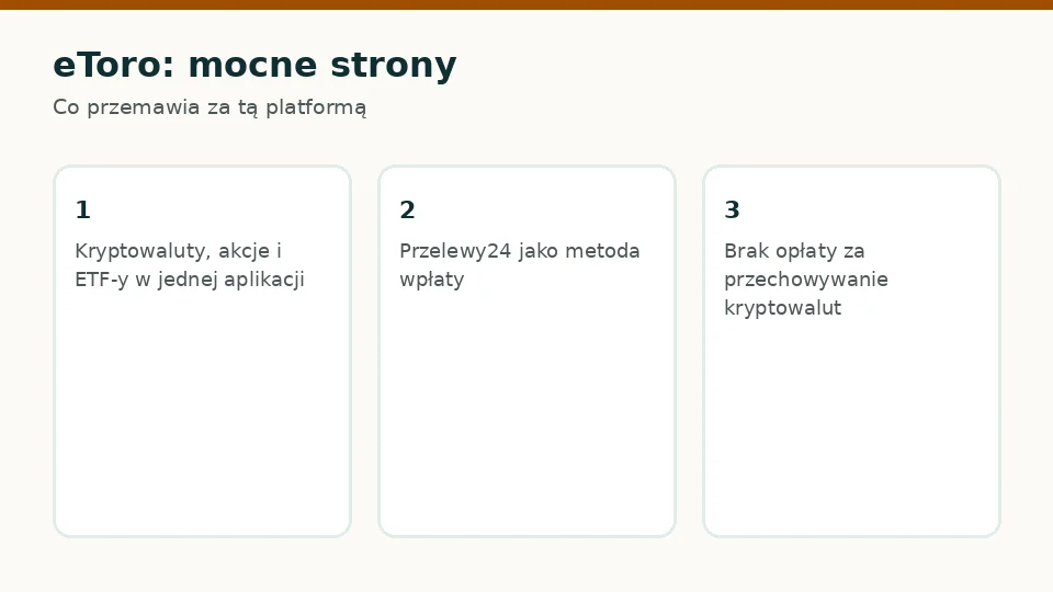 eToro: trzy mocne strony platformy